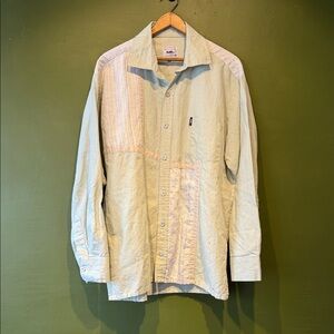 Vintage Alfie Men's Paneled Fabric Oxford Shirt